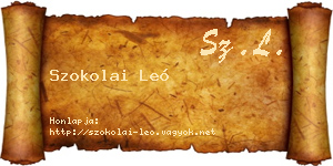 Szokolai Leó névjegykártya