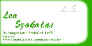 leo szokolai business card